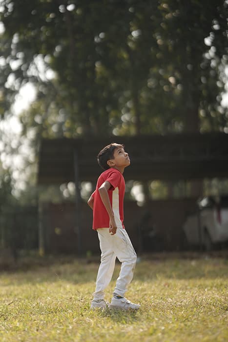 Students interacting during a group task