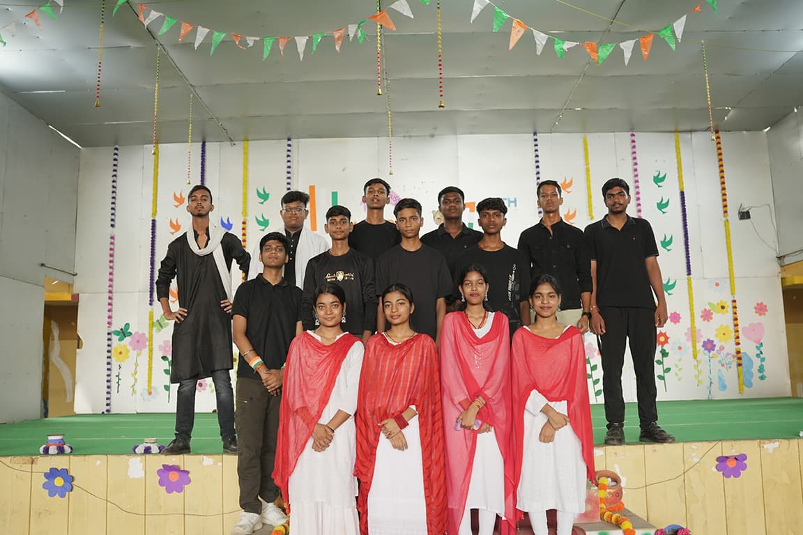 Colorful costumes during a cultural program