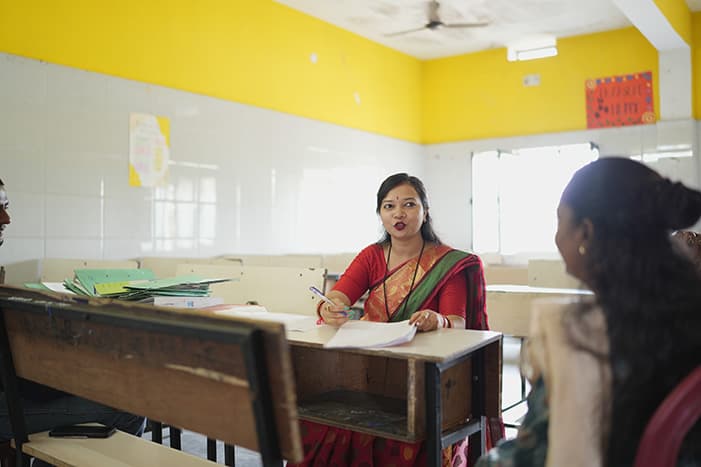 Outdoor activities on the school grounds